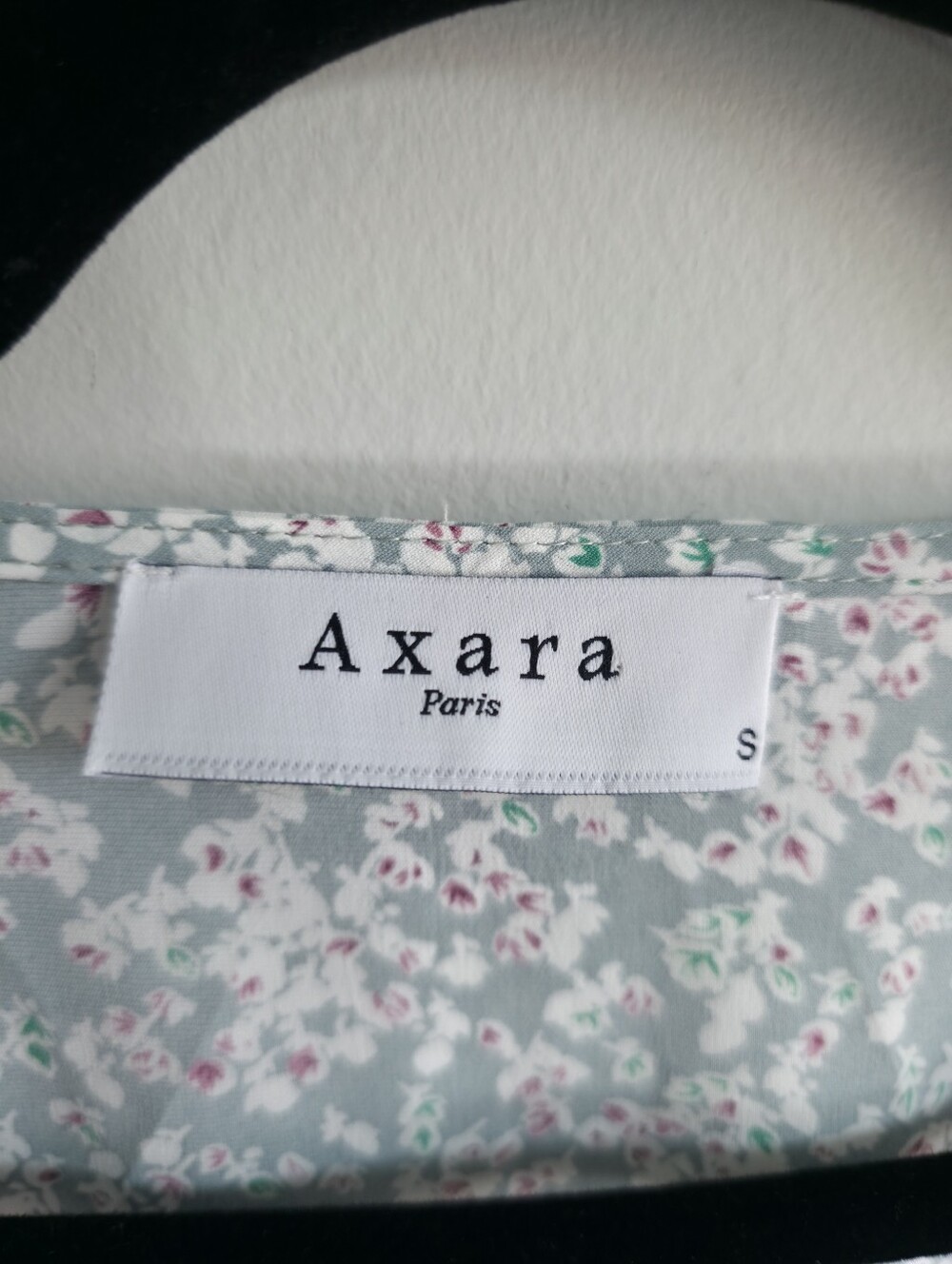 Axara Paris Floral Wrap Dress S Blue Puff Sleeve Cottagecore Midi Dress Vintage - Picture 7 of 8